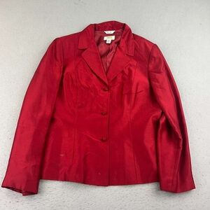 Talbots Classic Red Blazer Size 16